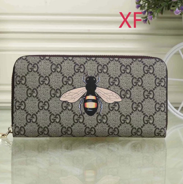 luxurious Leather Zipper Long Wallet