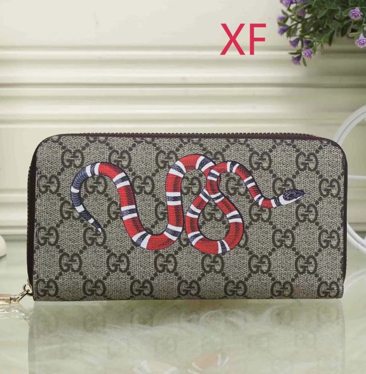 luxurious Leather Zipper Long Wallet