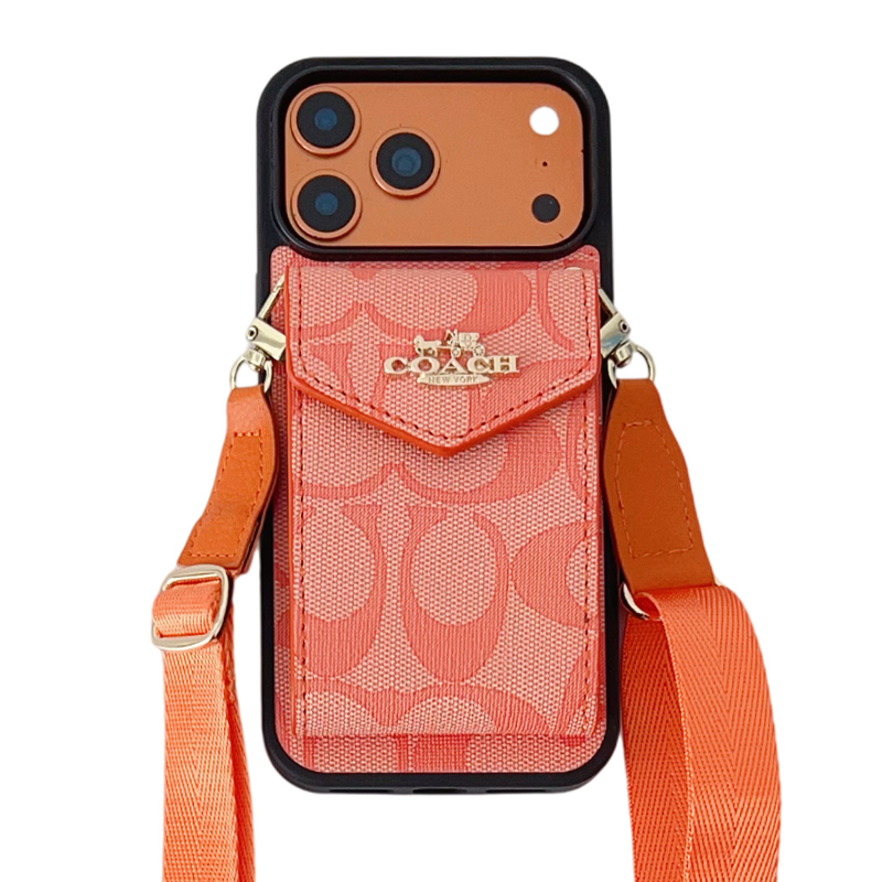 Coach Leather iPhone Wallet Case With Crossbody Strap