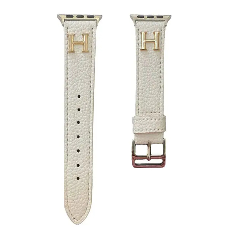 Leather luxury H Apple Watch Bands