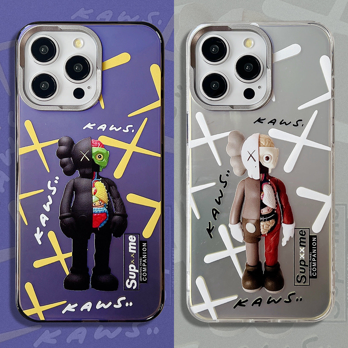KAWS Electroplating Laser iphone Case-BELKCASE