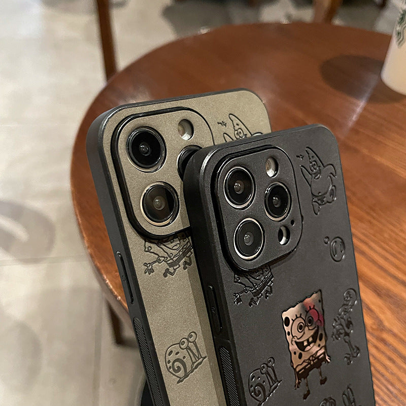 Cute classic cartoon iPhone Case Plush Leather Laser-BELKCASE