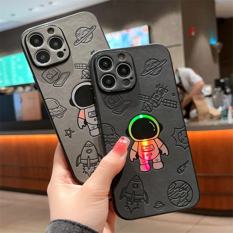 Cute classic cartoon iPhone Case Plush Leather Laser-BELKCASE