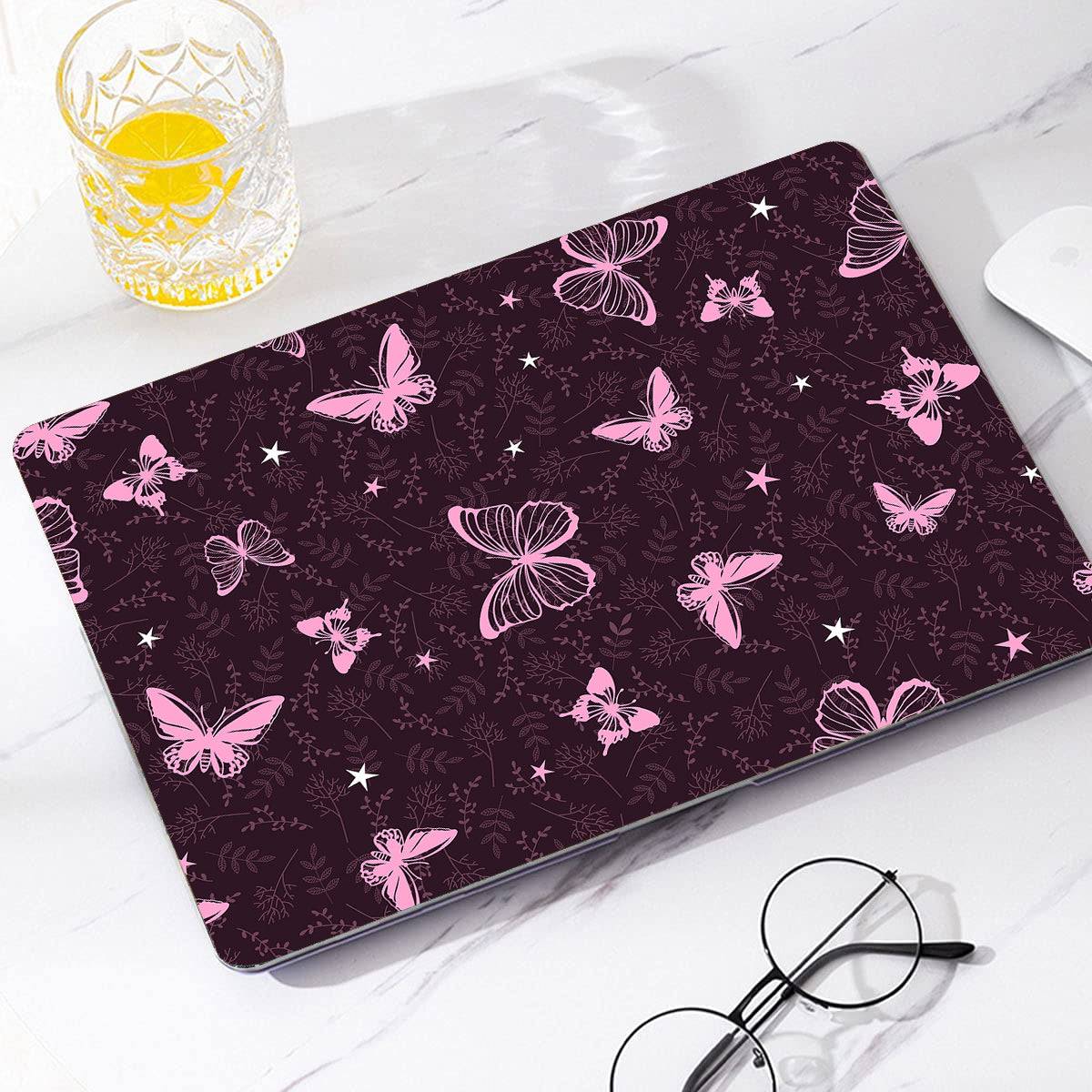 Pink Butterfly Macbook Case-BELKCASE