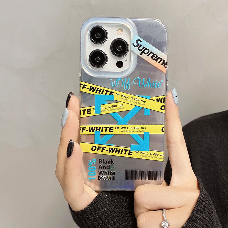 OW × Sup iphone Case Trendy Tags-BELKCASE