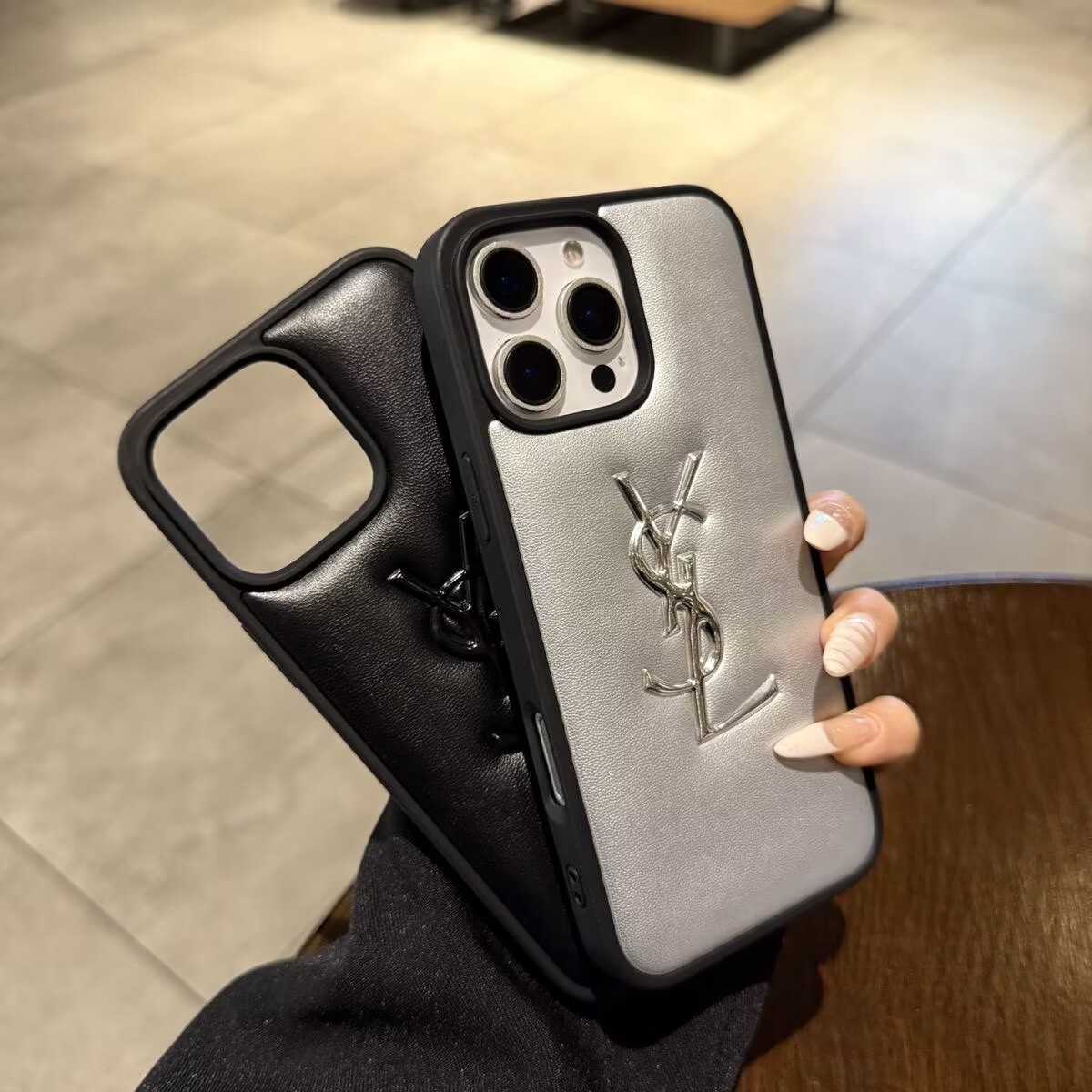 YSL Cushion leather iPhone Case