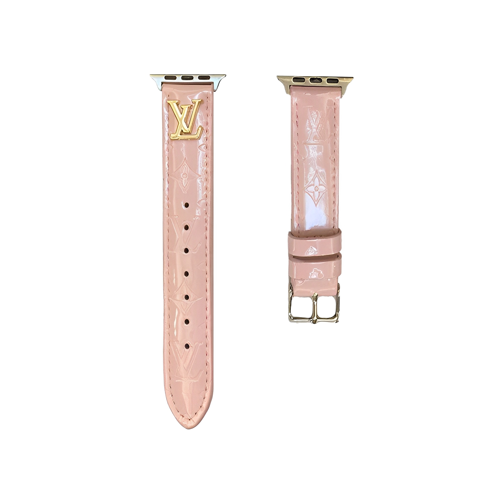 Luxury leather Shiny V Apple Watch Bands