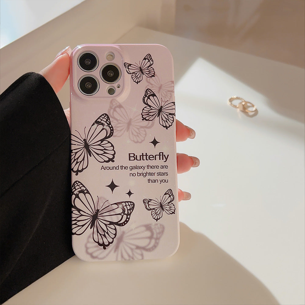 Phantom Black Butterfly iPhone Case-BELKCASE