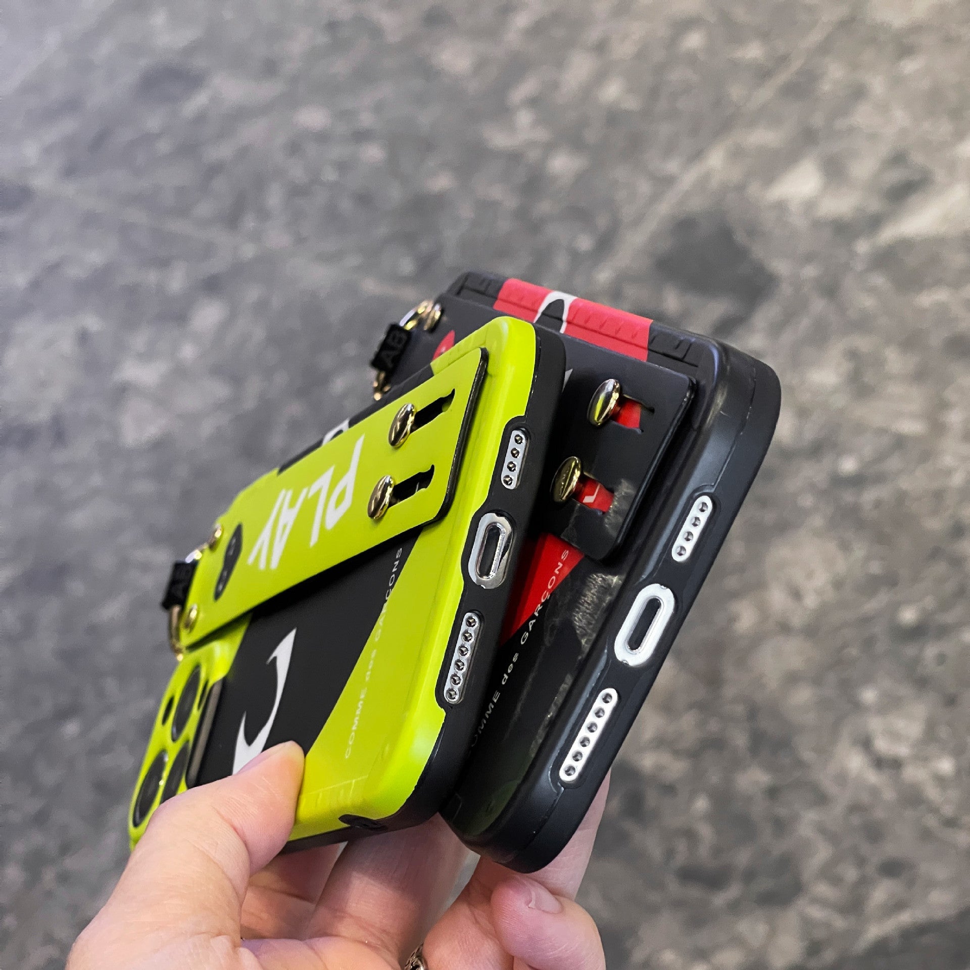 Love Face iPhone Case with Wrist Strap Holder