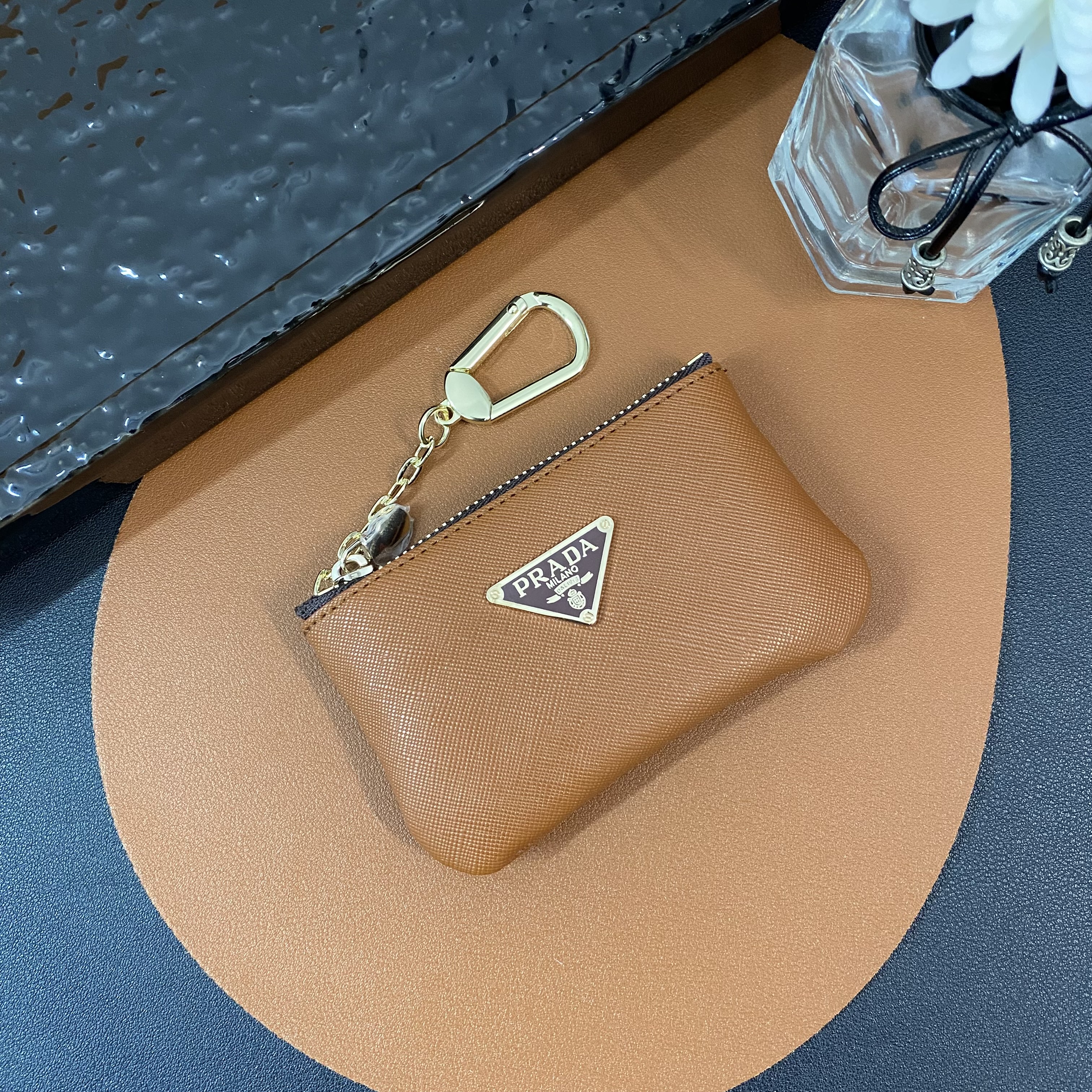 Luxury Leather Zipper Coin Purse