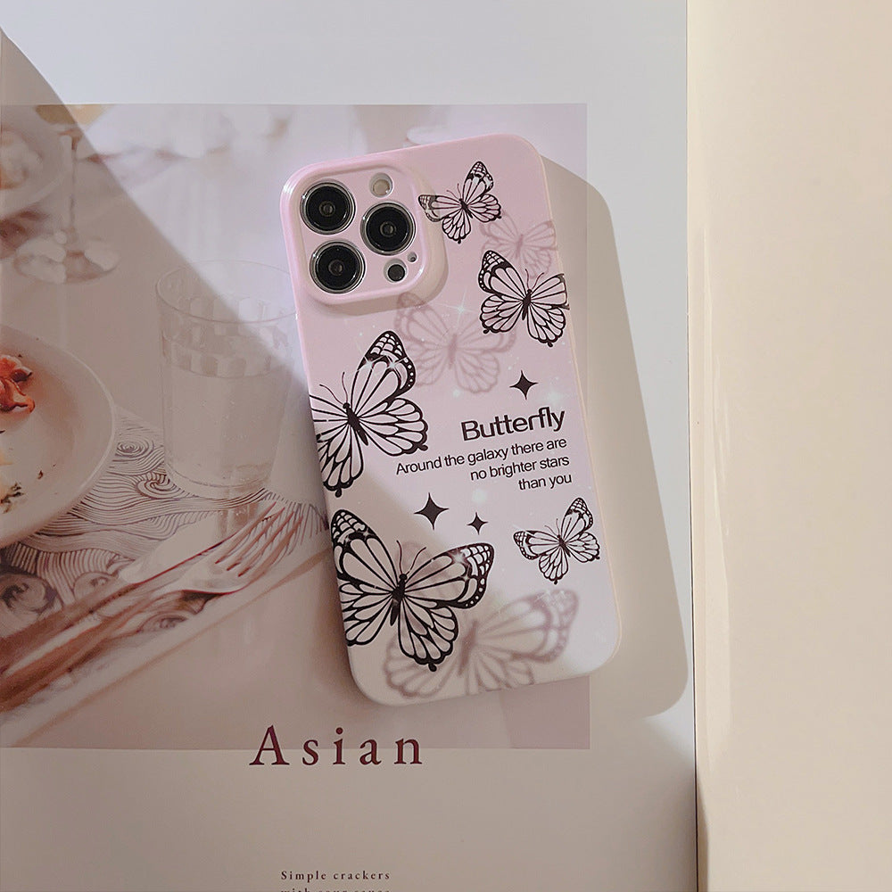 Phantom Black Butterfly iPhone Case-BELKCASE