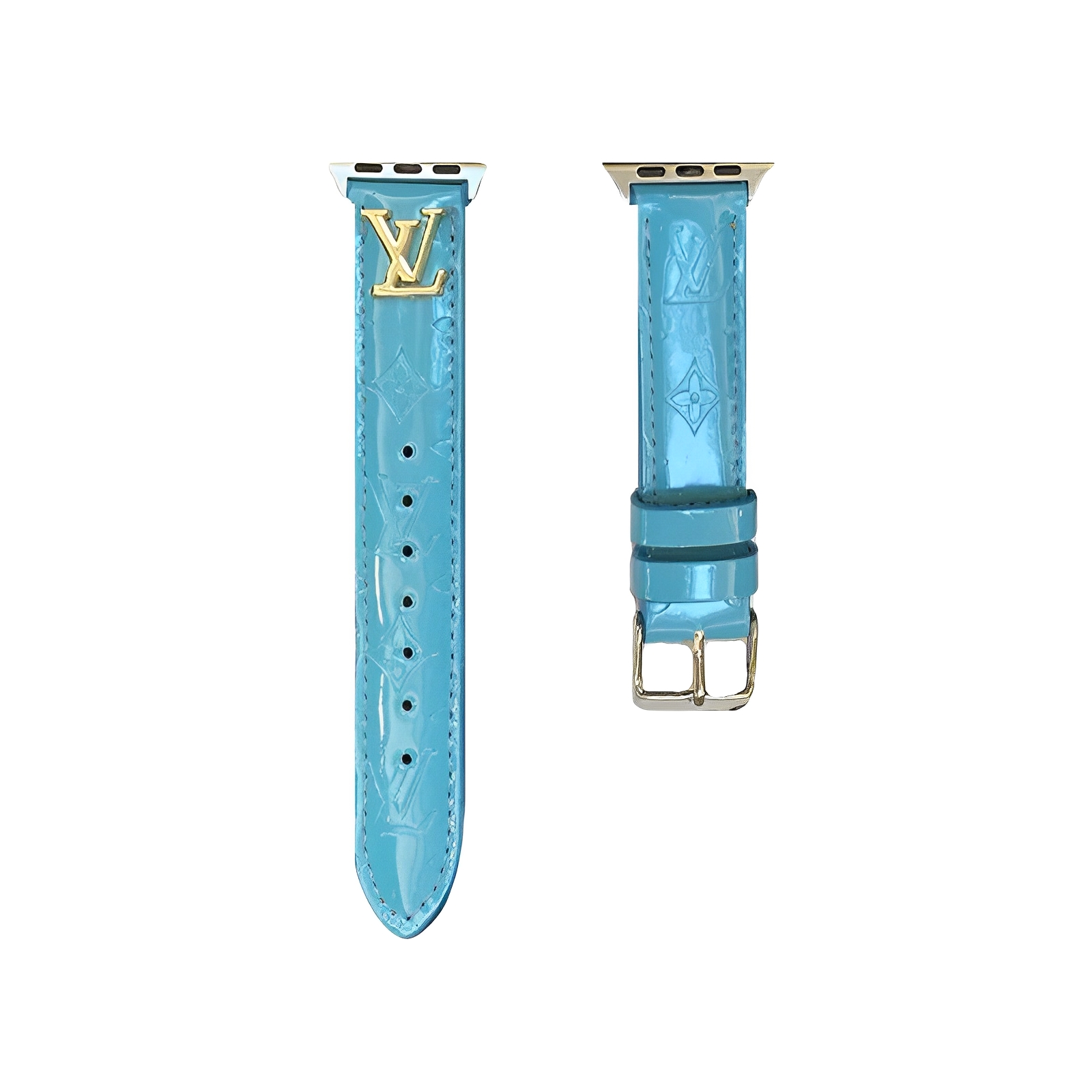 Luxury leather Shiny V Apple Watch Bands