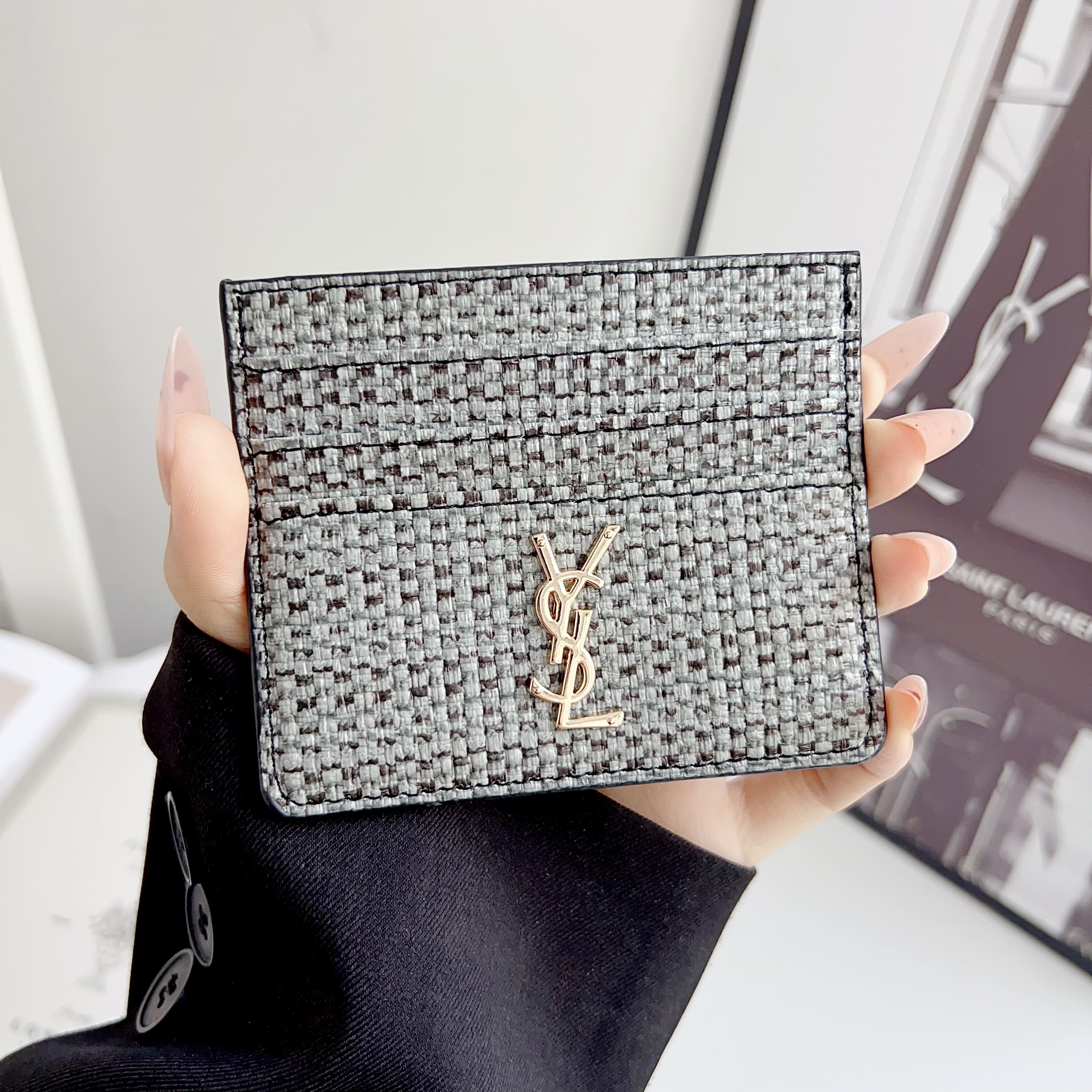 YSL Braided  Wallet Card Holder