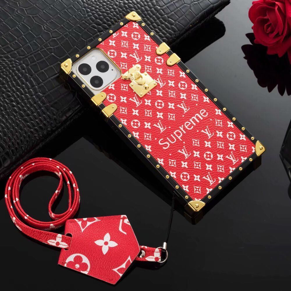 Louis Vuitton Monogram Leather Square iPhone Case with Bracelet