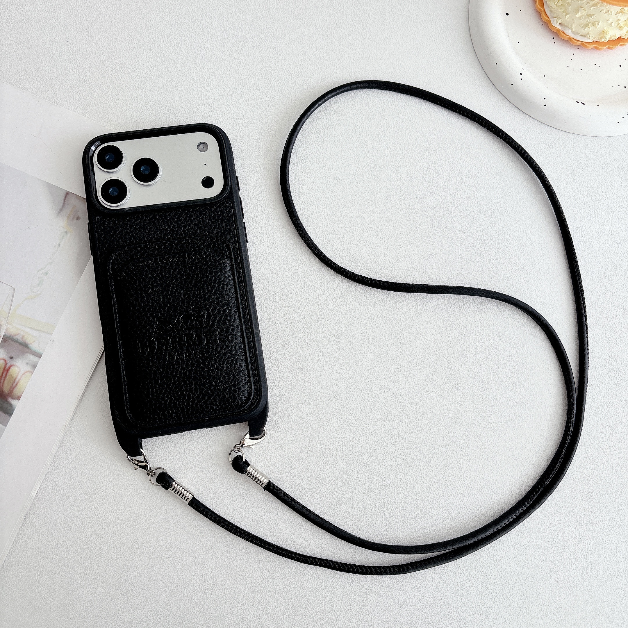 Hermès Leather iPhone Wallet Case With Crossbody Strap