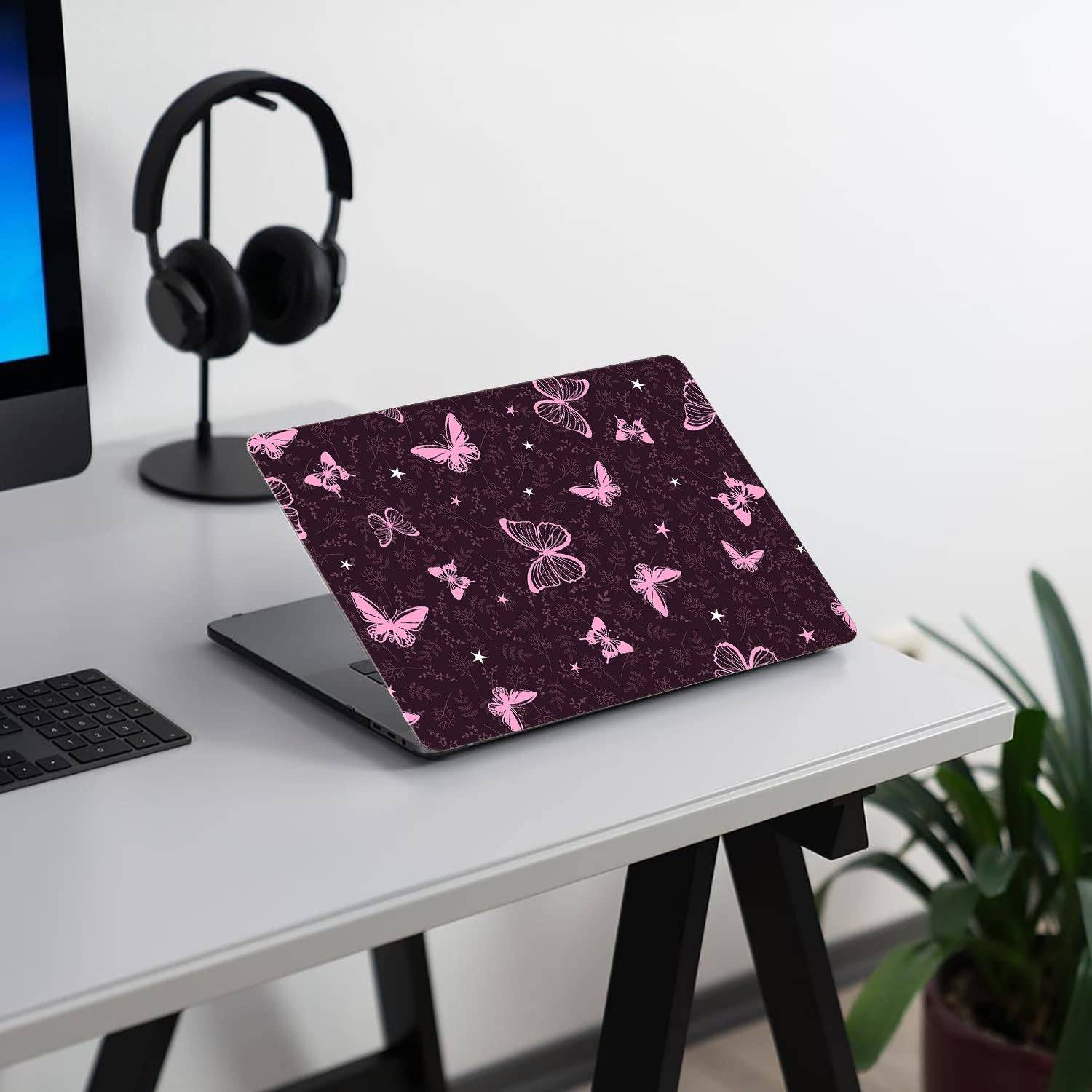 Pink Butterfly Macbook Case-BELKCASE