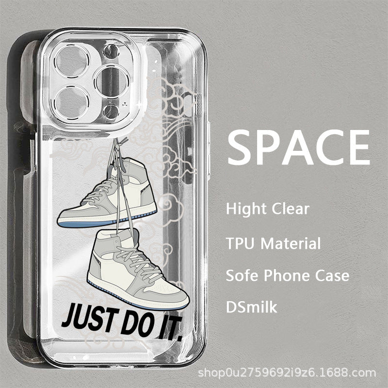 Transparent Trendy Sneakers iPhone Case