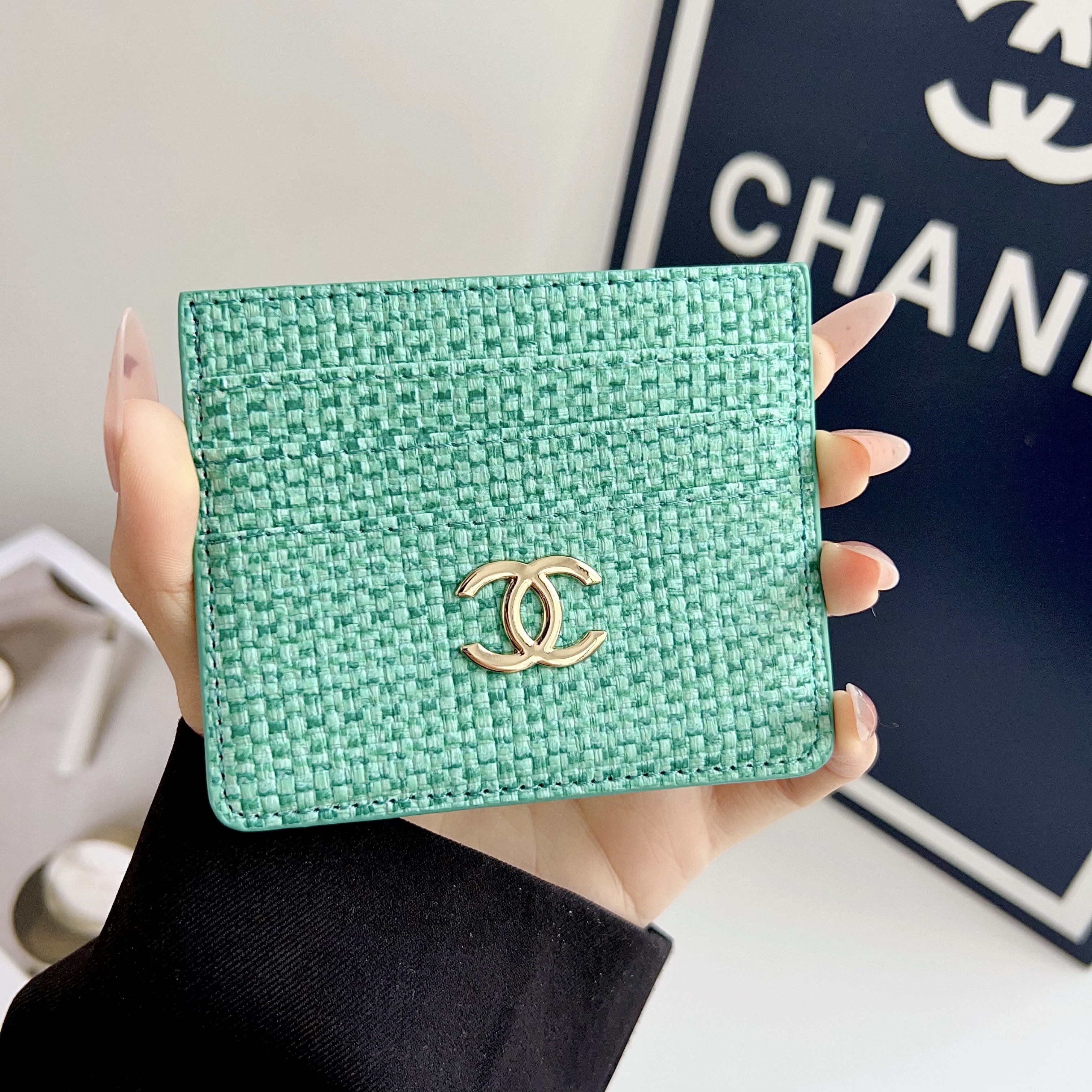 Chanel Braided  Wallet Card Holder