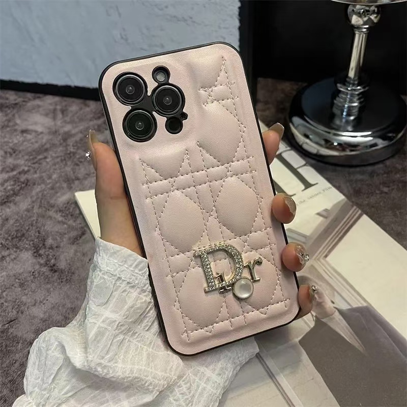 Leather 3D Diamond CD iPhone Case