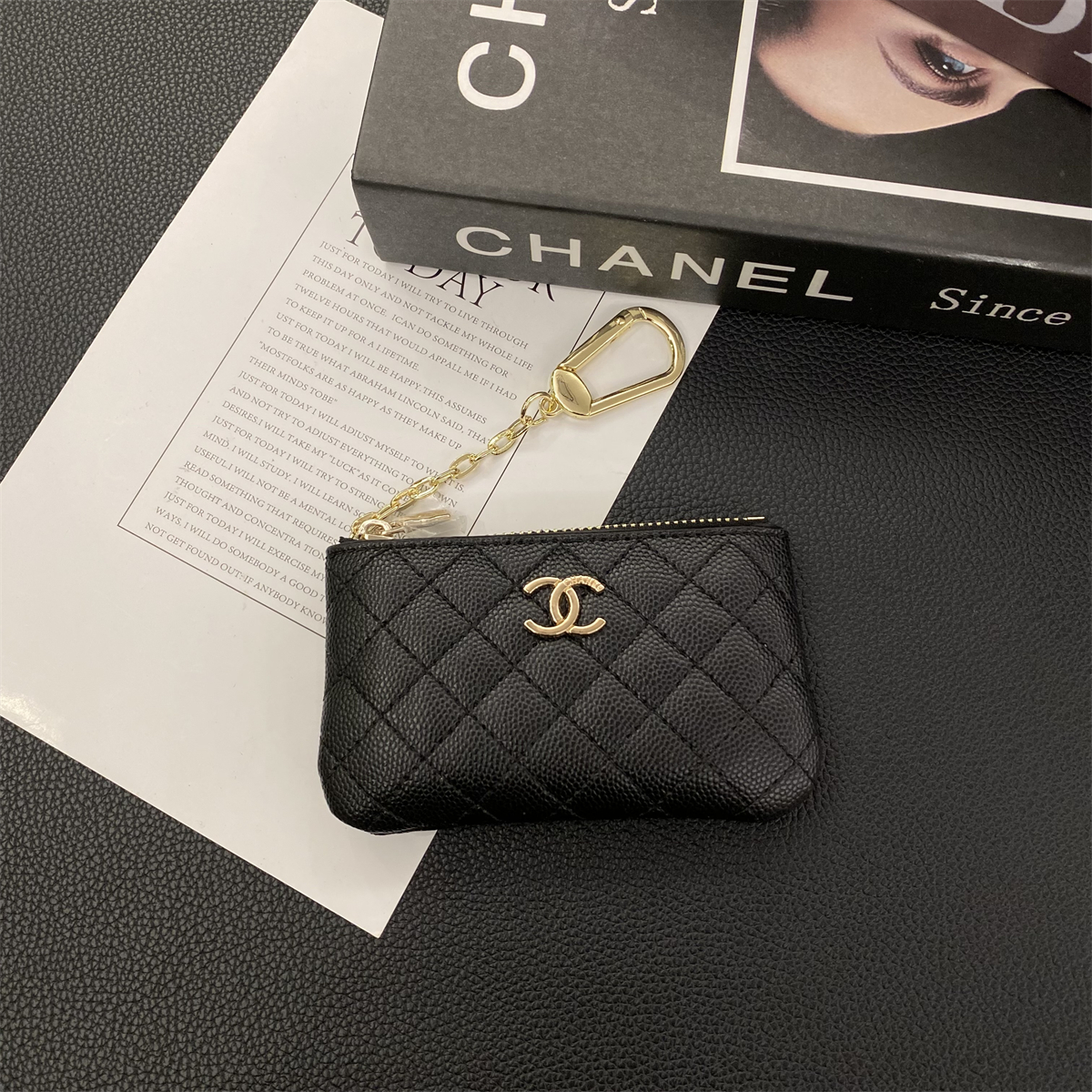 Luxury Leather Zipper Coin Purse