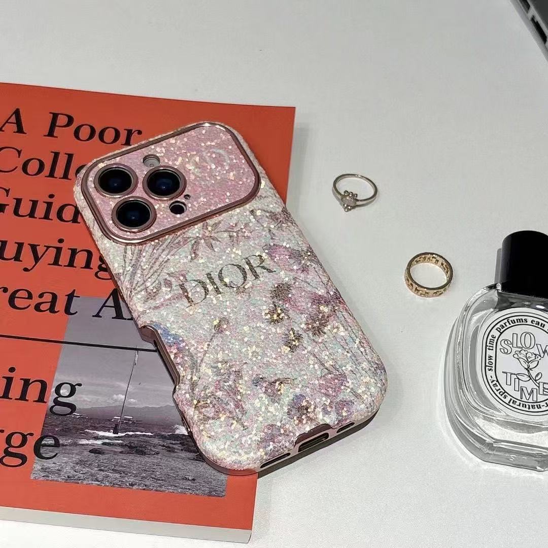 Dior sequined leather iPhone Case 