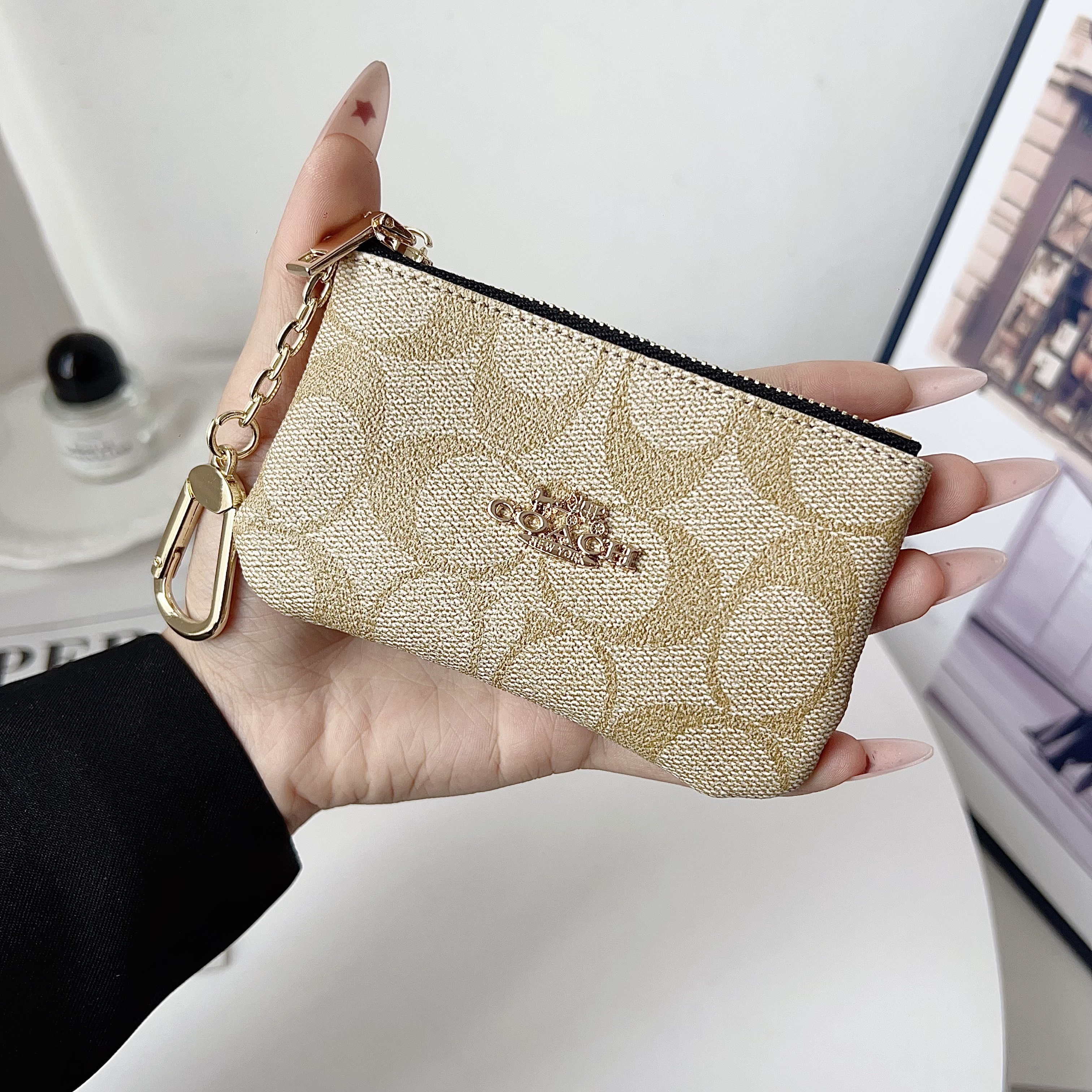 Coach Luxury Leather Zipper Coin Purse