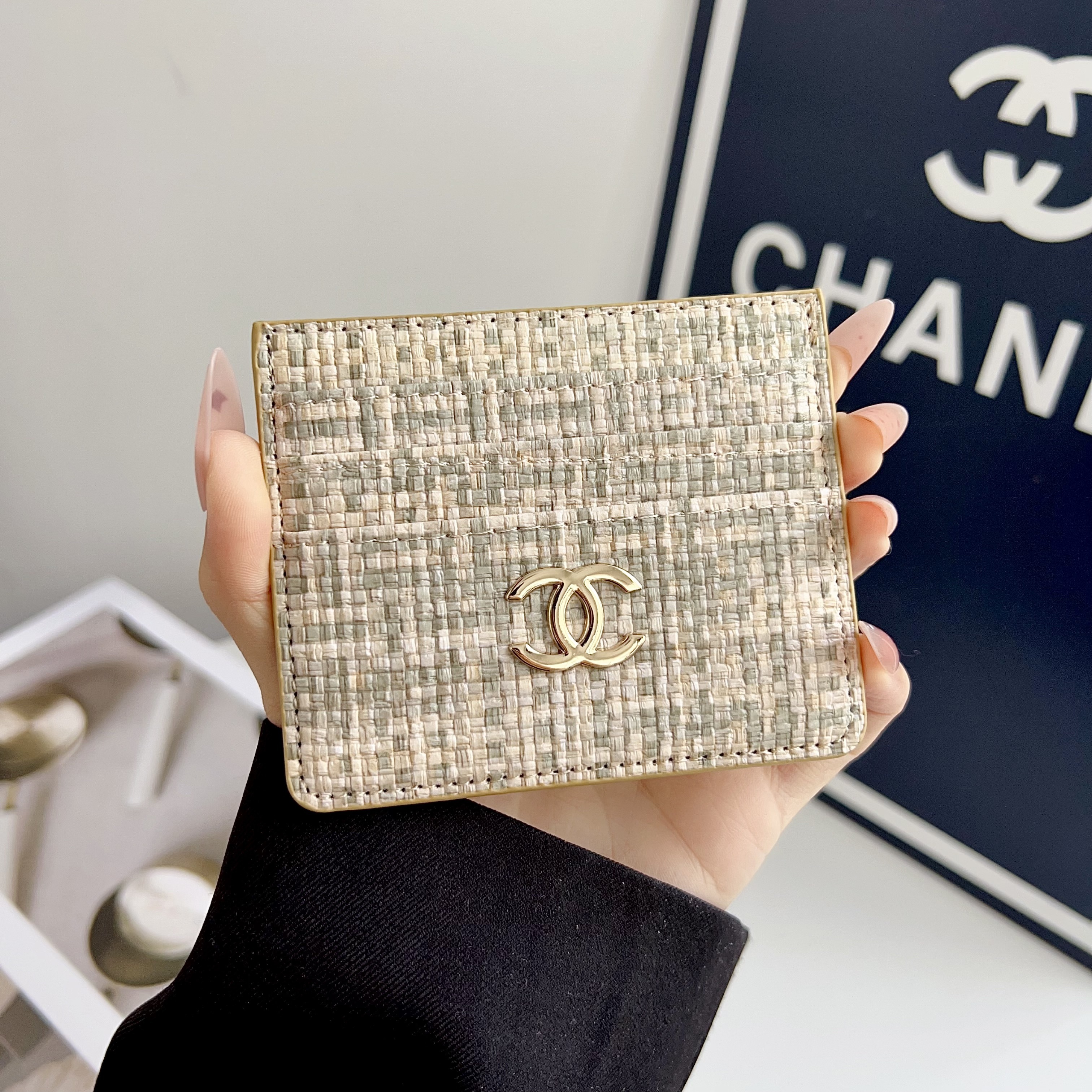 Chanel Braided  Wallet Card Holder