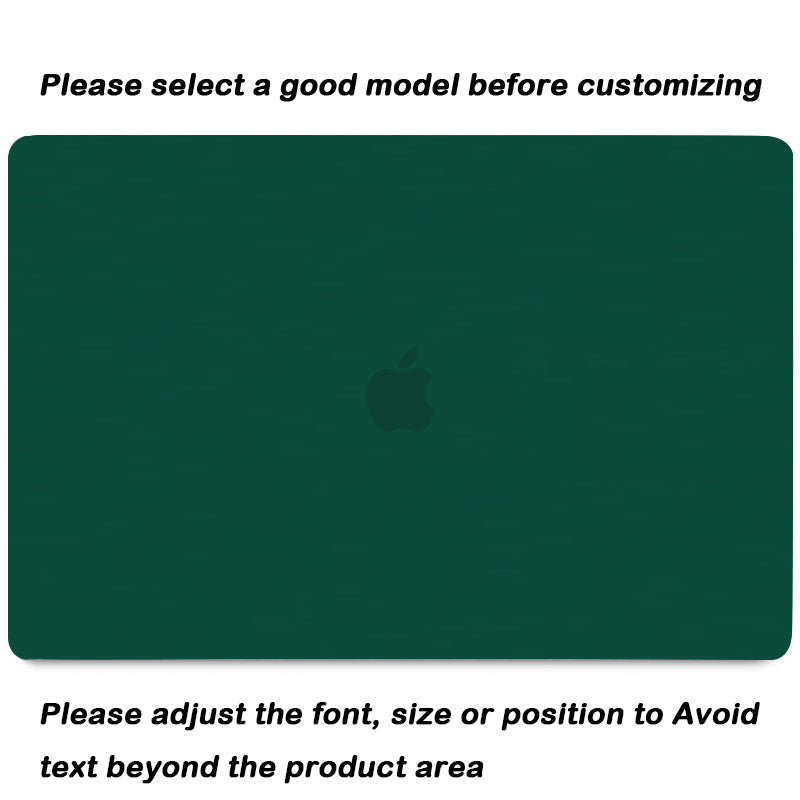 Frosted Dark Green Macbook case customizable-BELKCASE