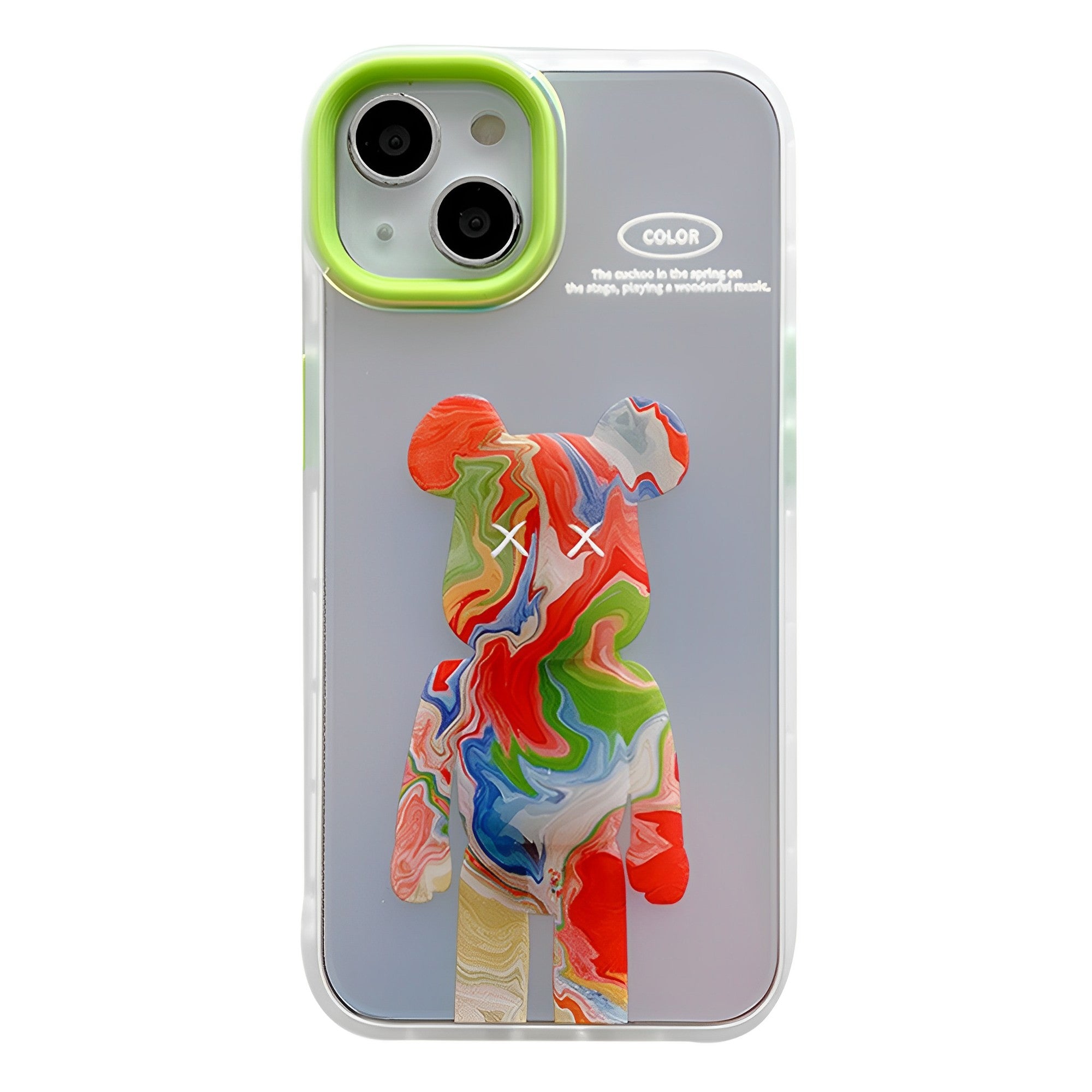 Kawsart Hologram Watercolor Violent Bear iPhone Case