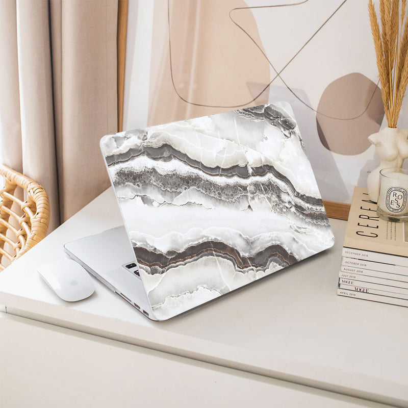 White Marble Macbook Case-BELKCASE