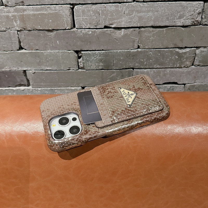 Prada Crocodile skin Leather iPhone Case