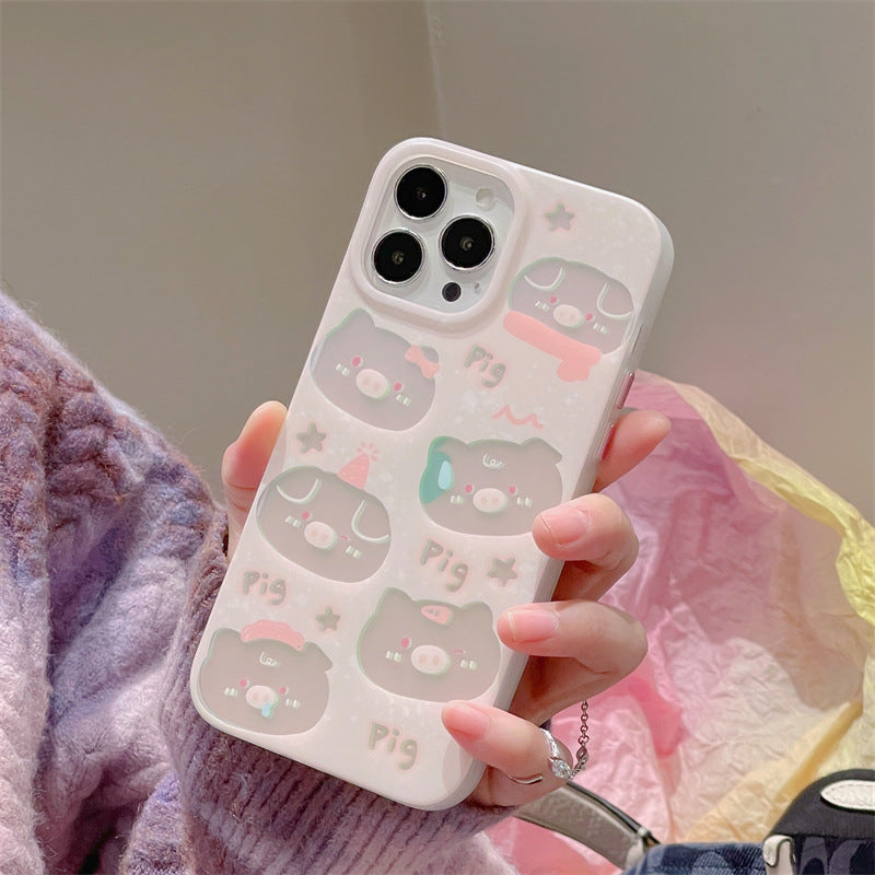 Cute Pig Laser iphone Case-BELKCASE
