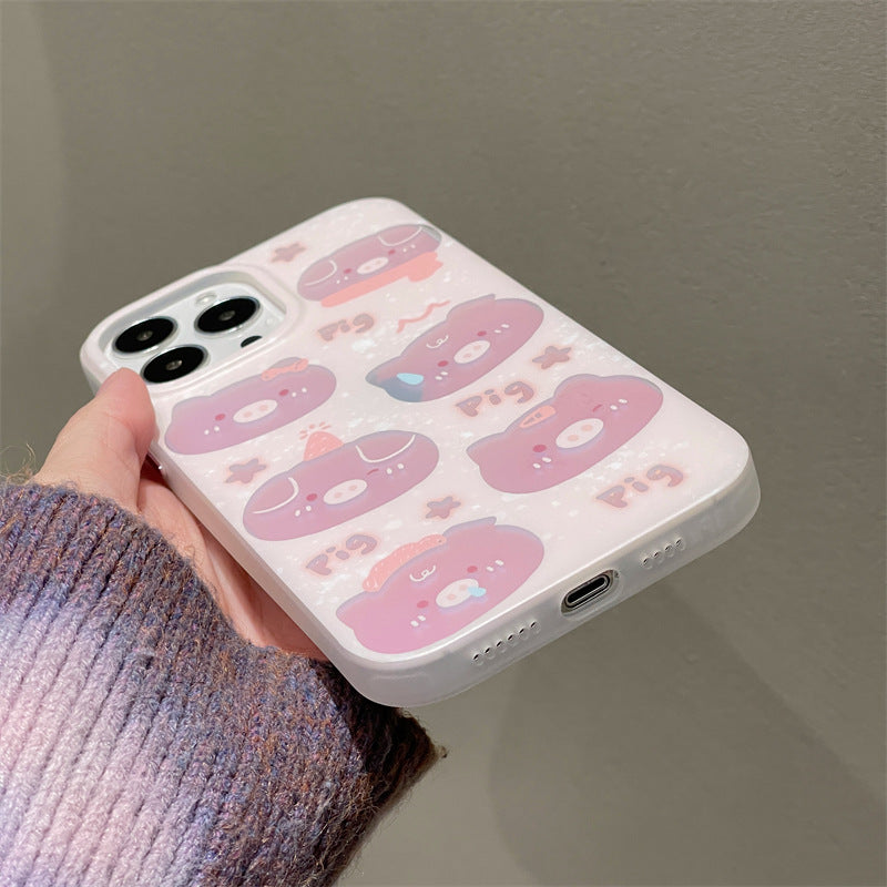 Cute Pig Laser iphone Case-BELKCASE