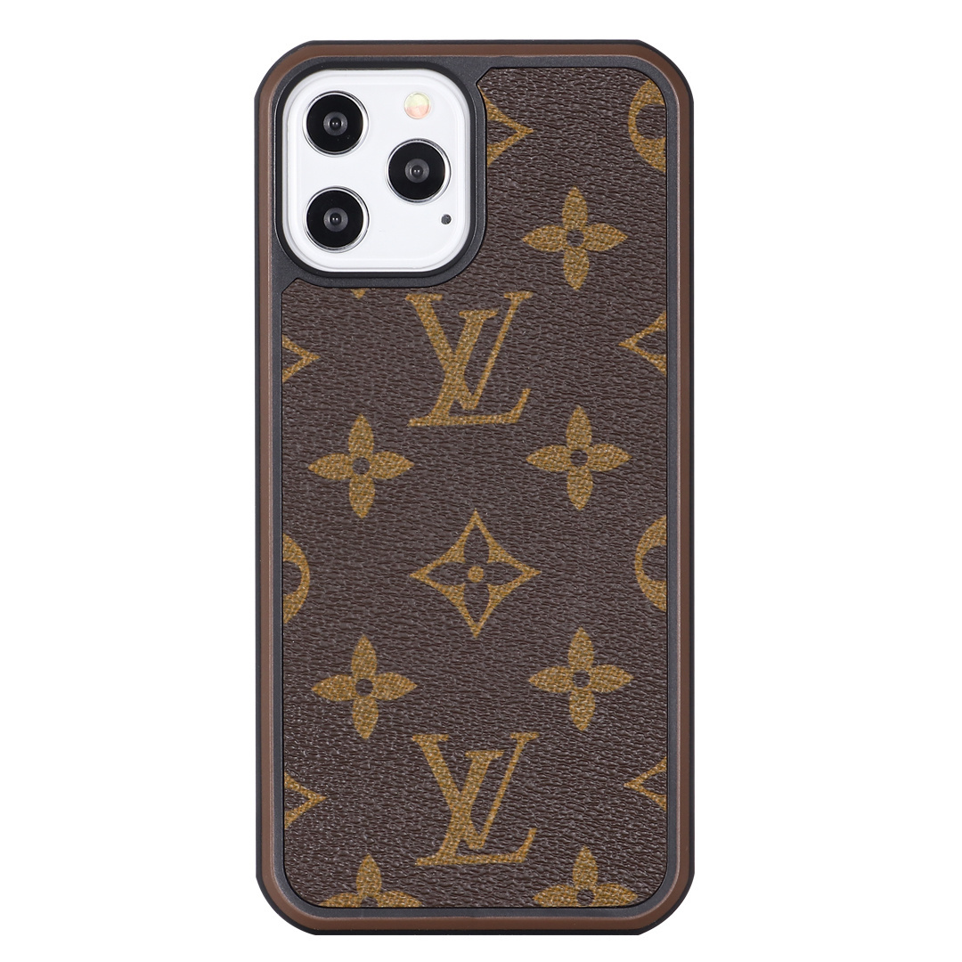 Louis Vuitton Luxury Leather iPhone Case with Enhanced Bezel