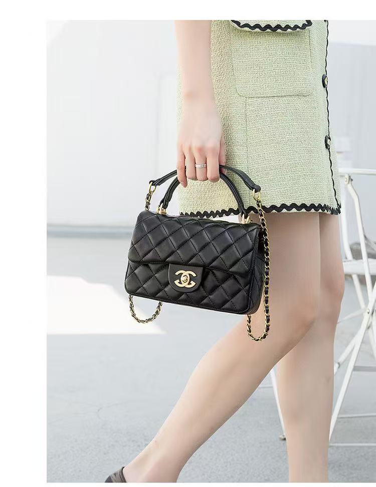 Luxury Leather CH Crossbody Bag