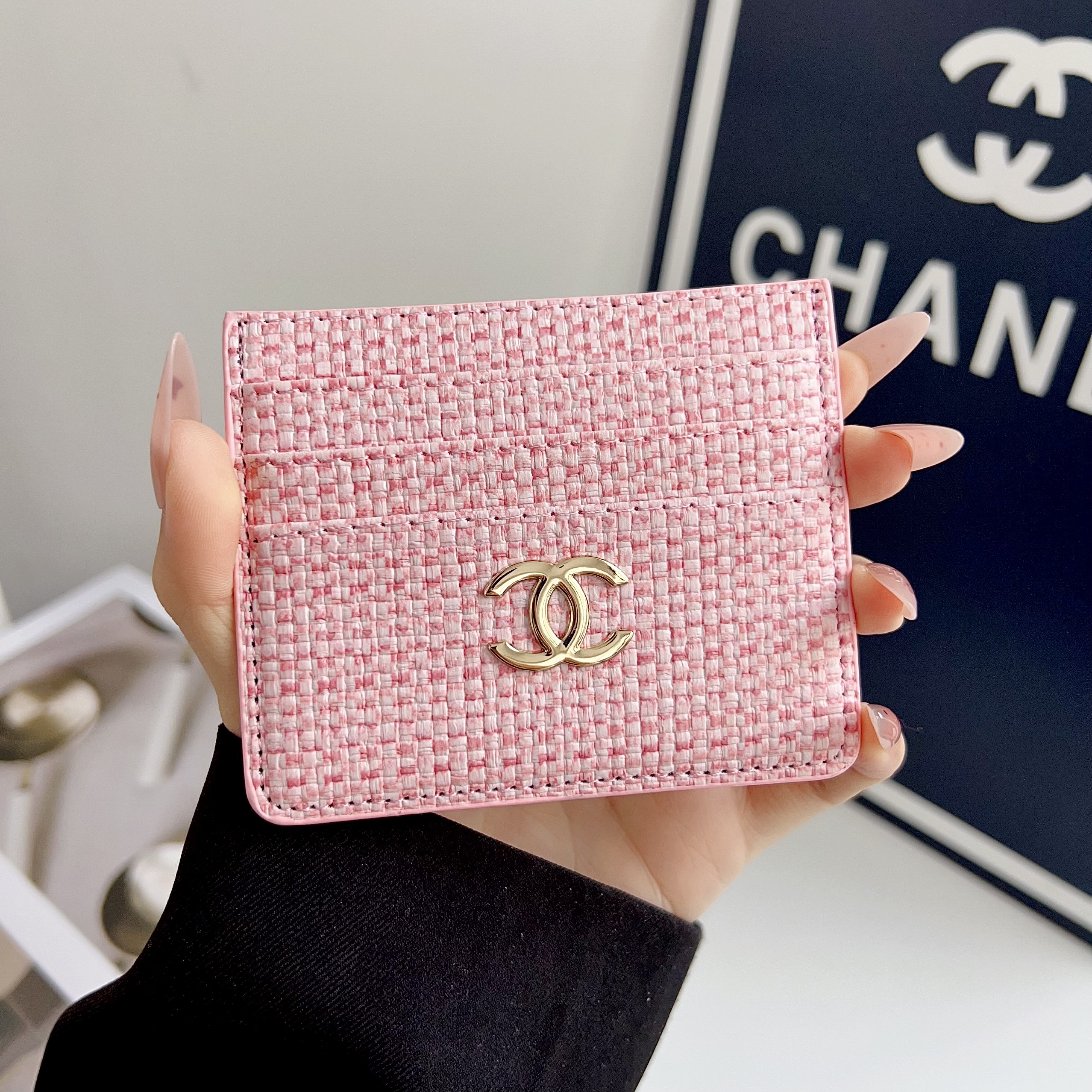 Chanel Braided  Wallet Card Holder
