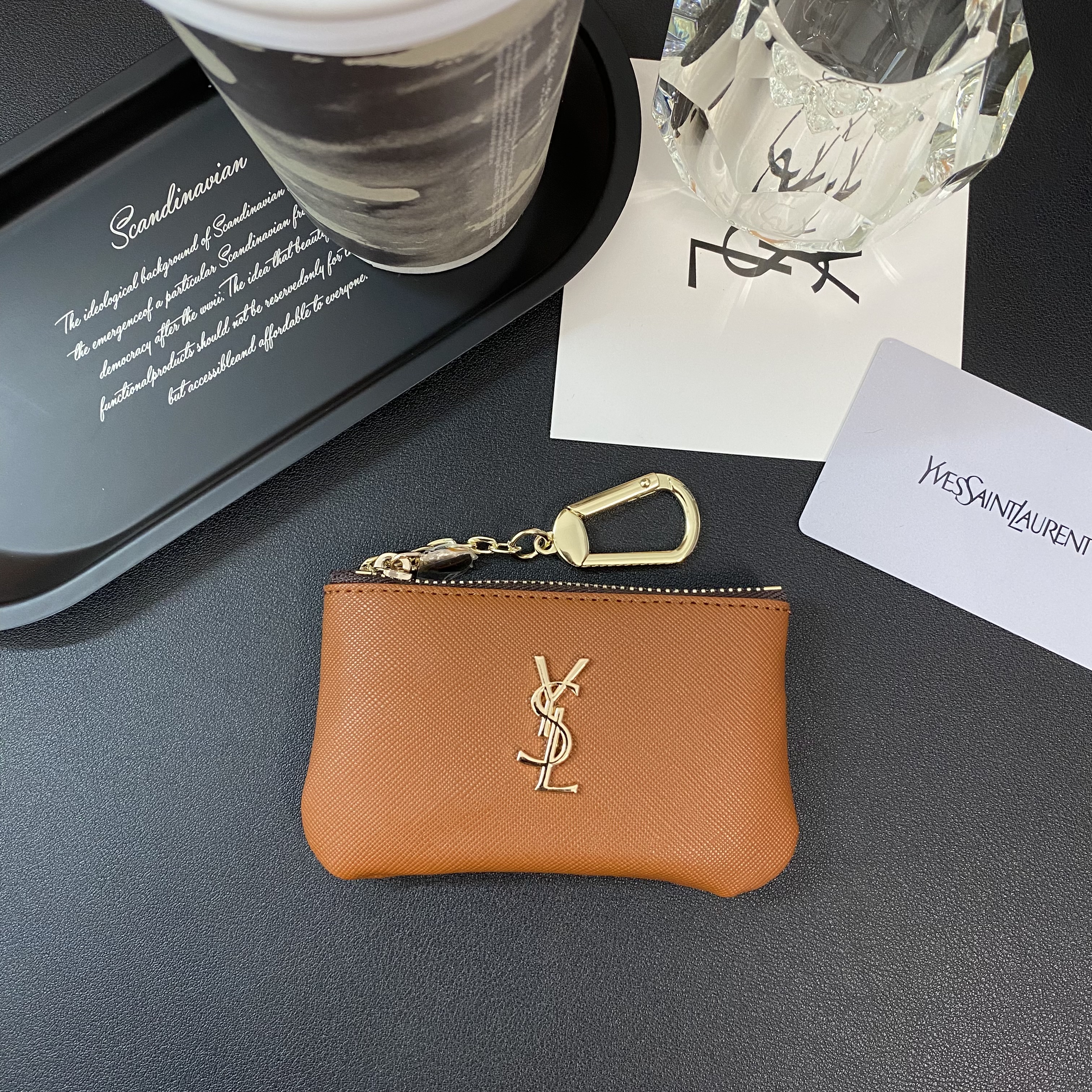 Luxury Leather Zipper Coin Purse