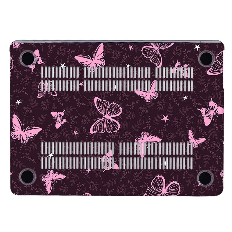 Pink Butterfly Macbook Case-BELKCASE