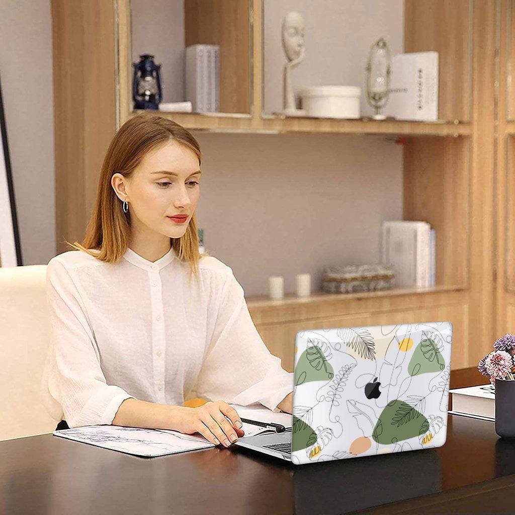 Abstract Green Leaves Macbook case-BELKCASE