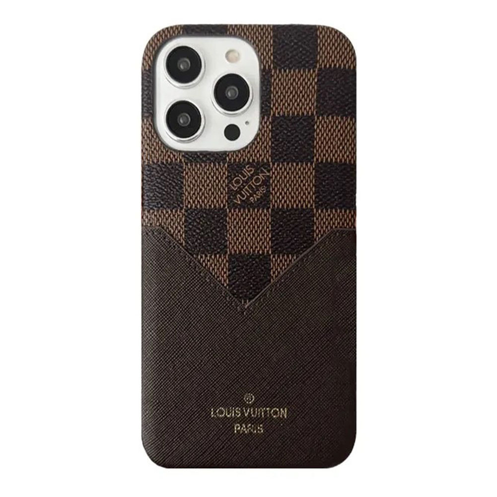 Monogram Leather iPhone Wallet Case 