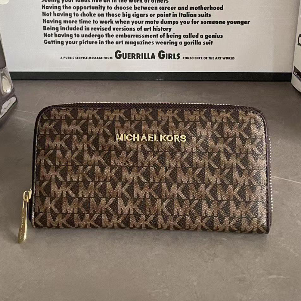 luxurious Leather Zipper Long Wallet