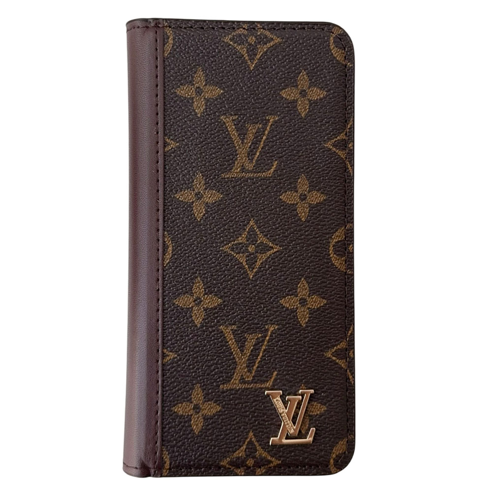Louis Vuitton Gucci Monogram Leather iPhone Wallet Case Magnetic Flip Cover