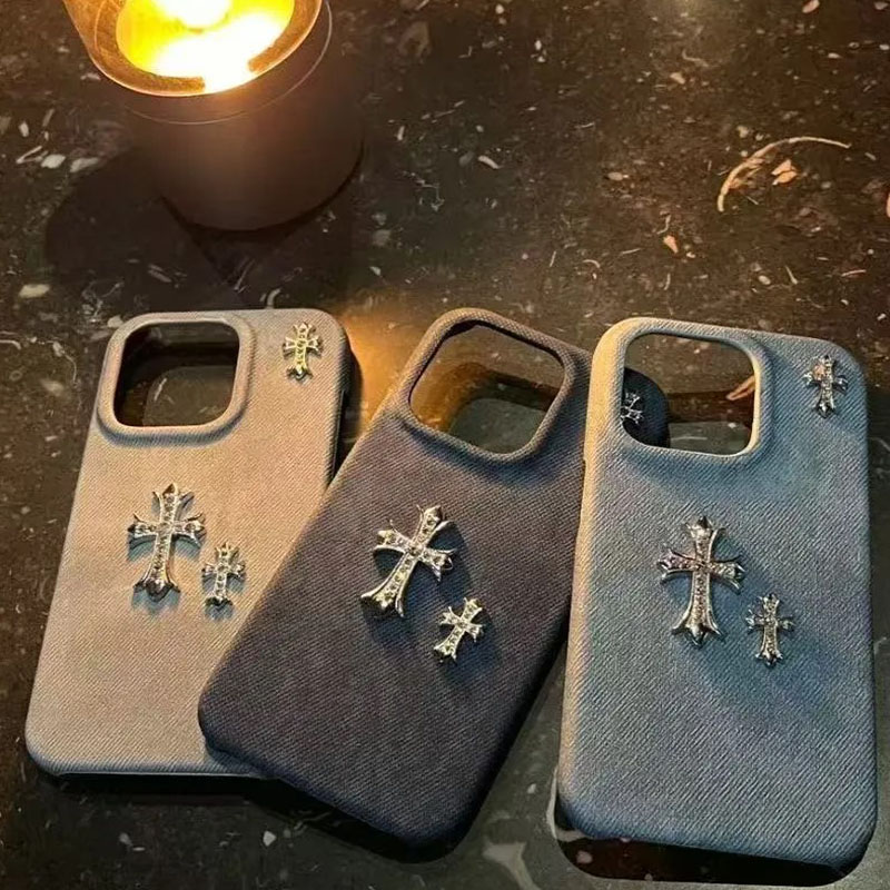 Chrome Hearts iPhone Case- enim Canvas Blue 