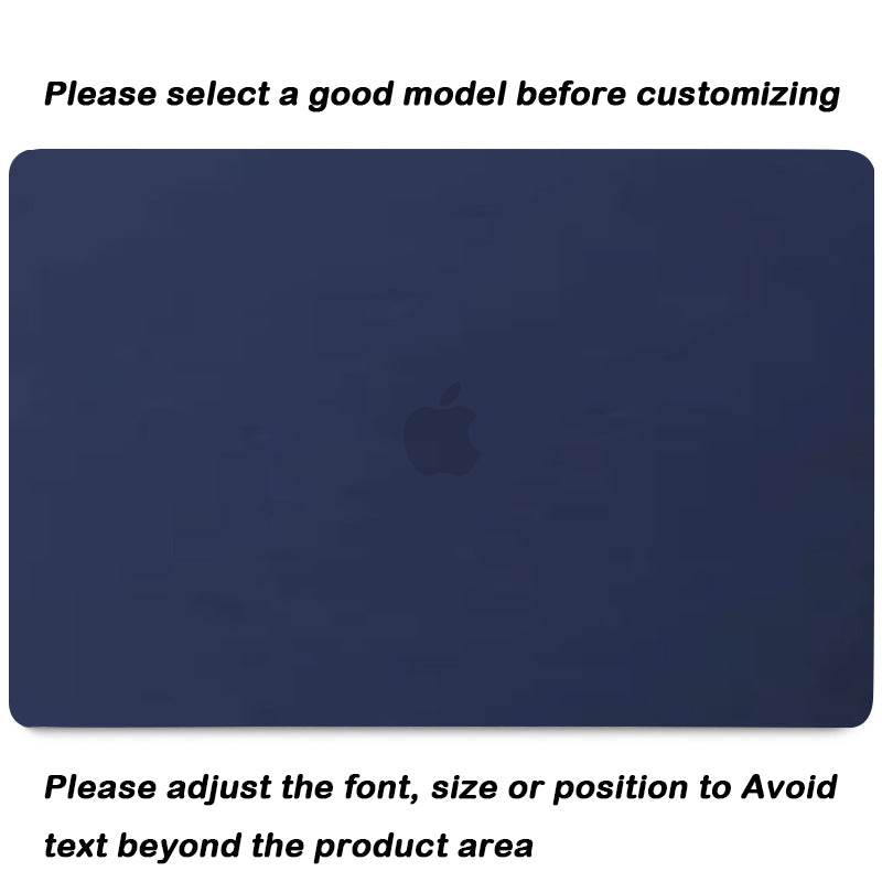 Matte Navy Macbook case customizable-BELKCASE