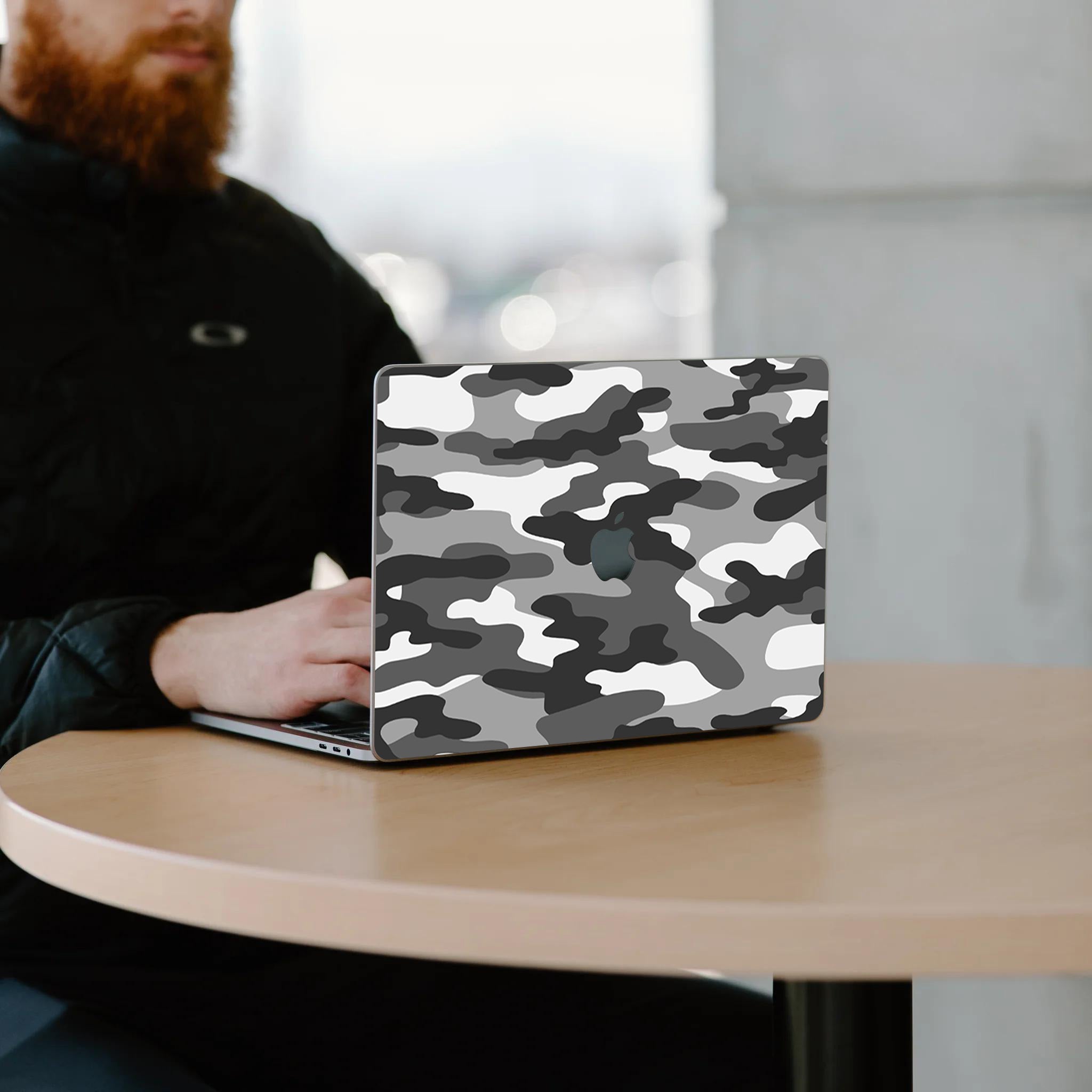 Gray Camouflage Macbook Case-BELKCASE