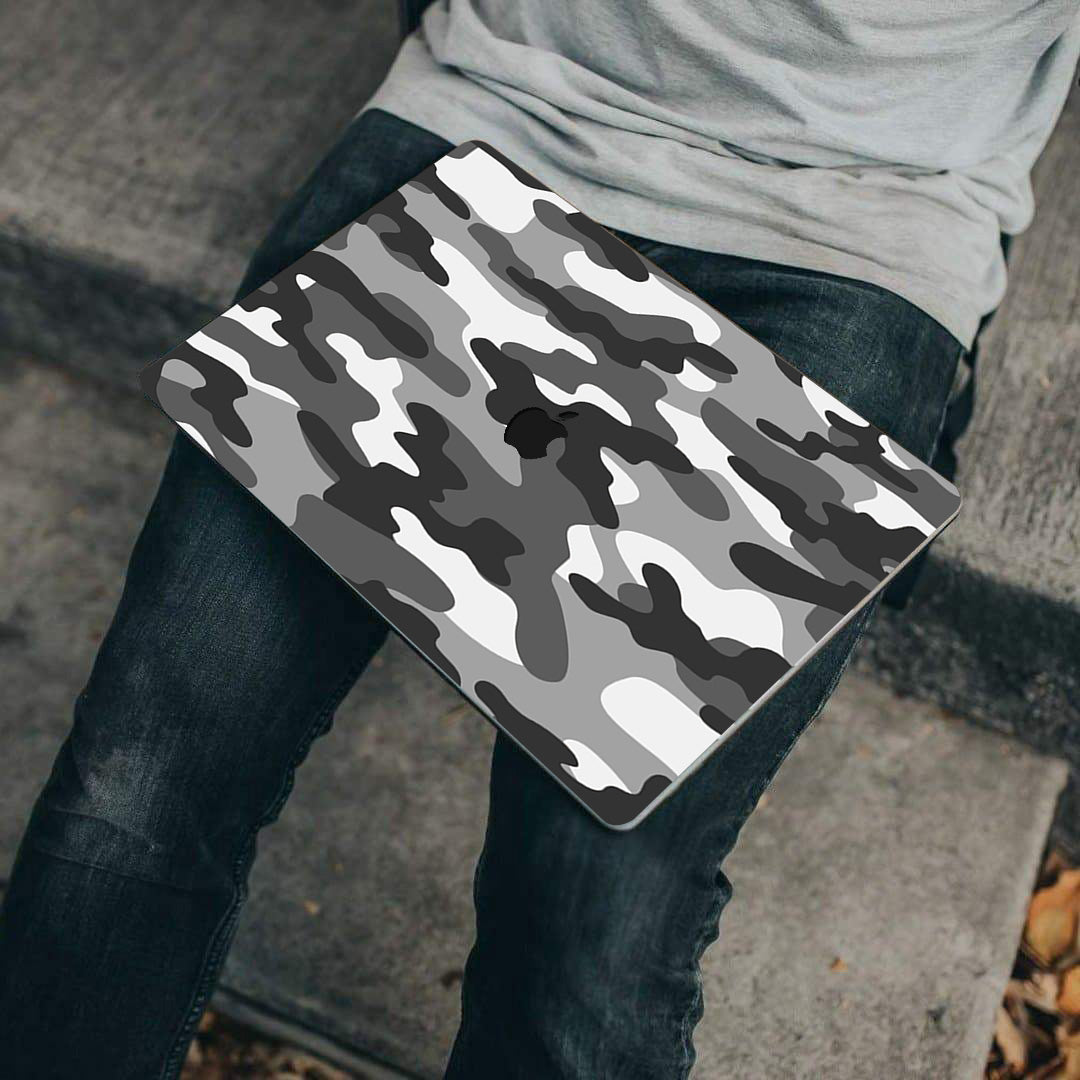Gray Camouflage Macbook Case-BELKCASE