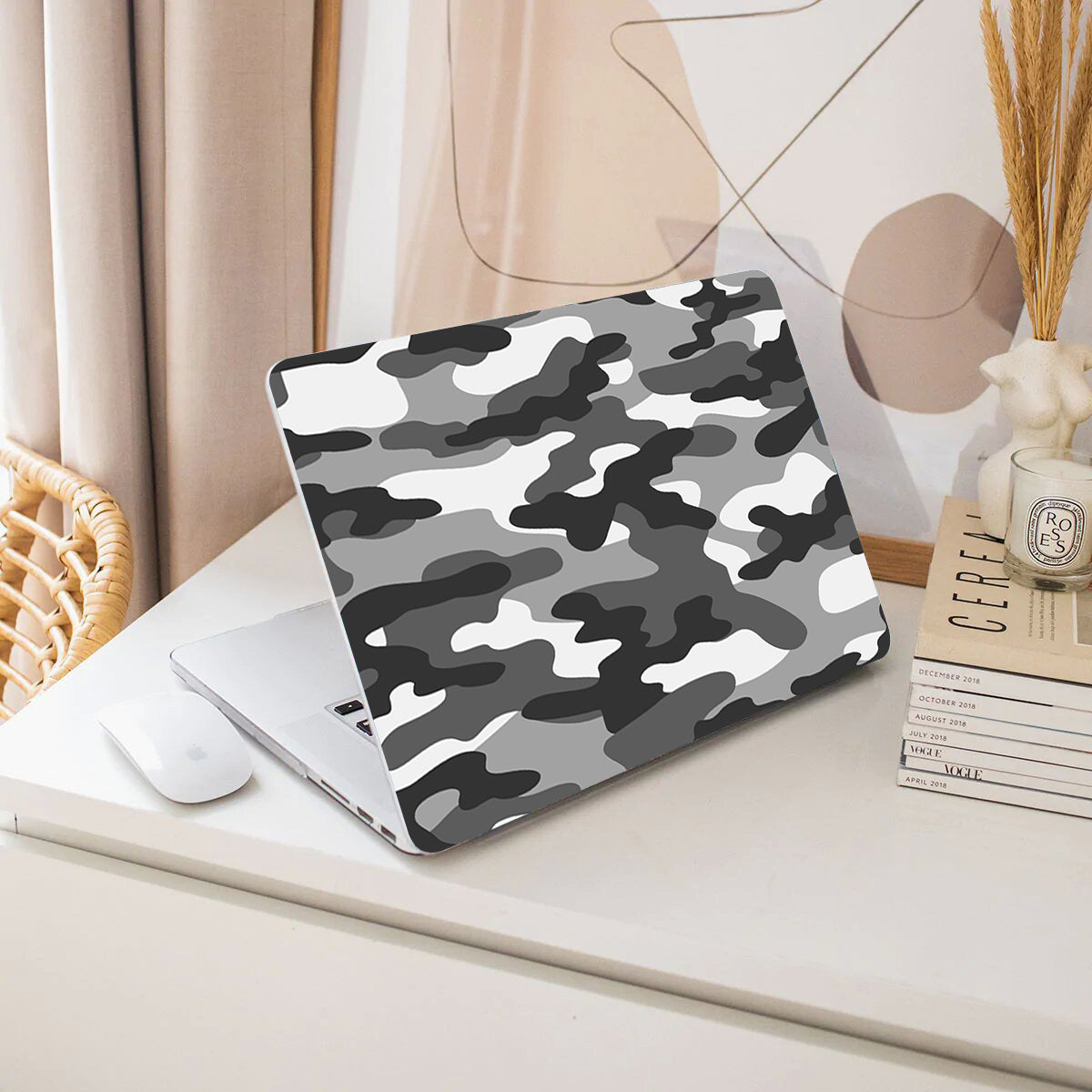 Gray Camouflage Macbook Case-BELKCASE