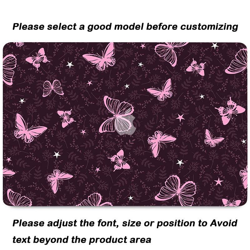 Pink Butterfly Macbook Case-BELKCASE