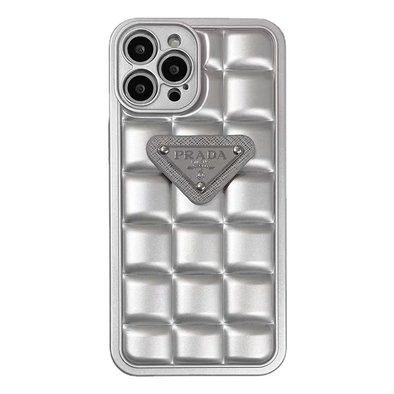 Checkered Metal Triangle Label PR iPhone Case