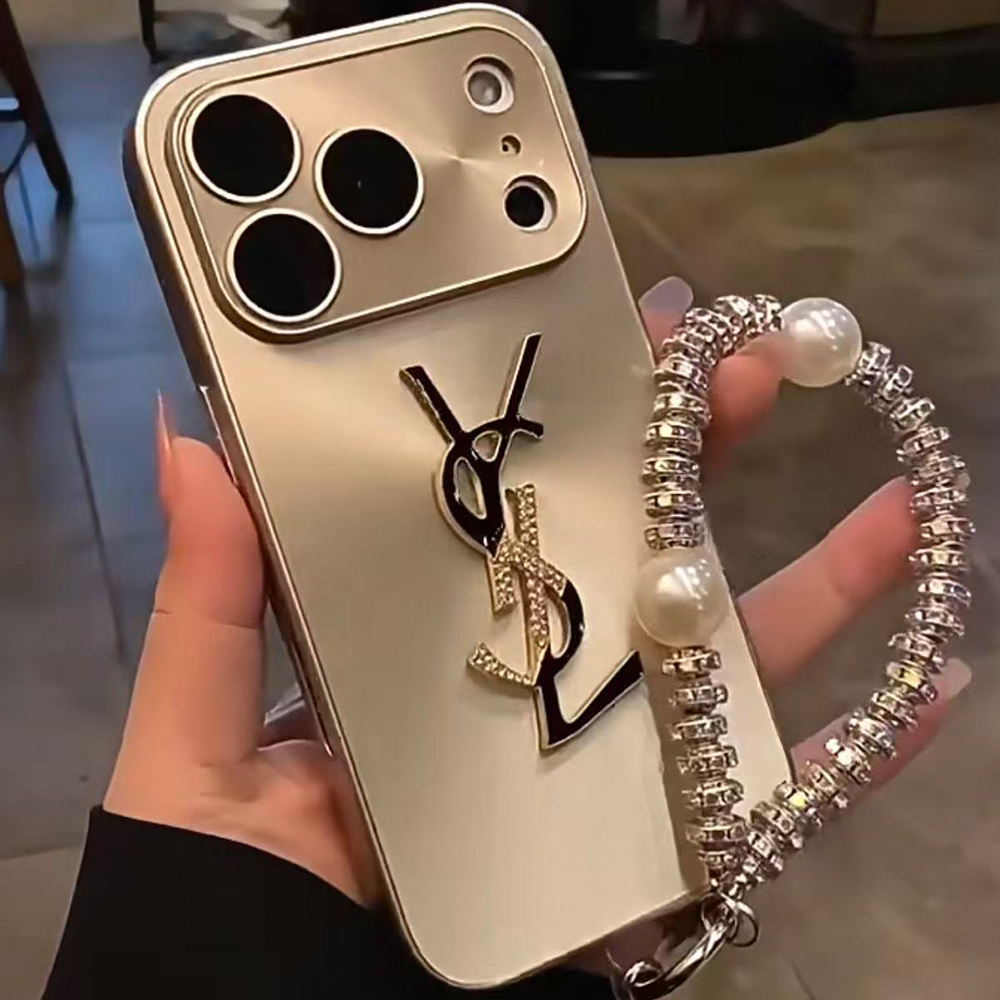 YSL Titanium Glitter iPhone Case